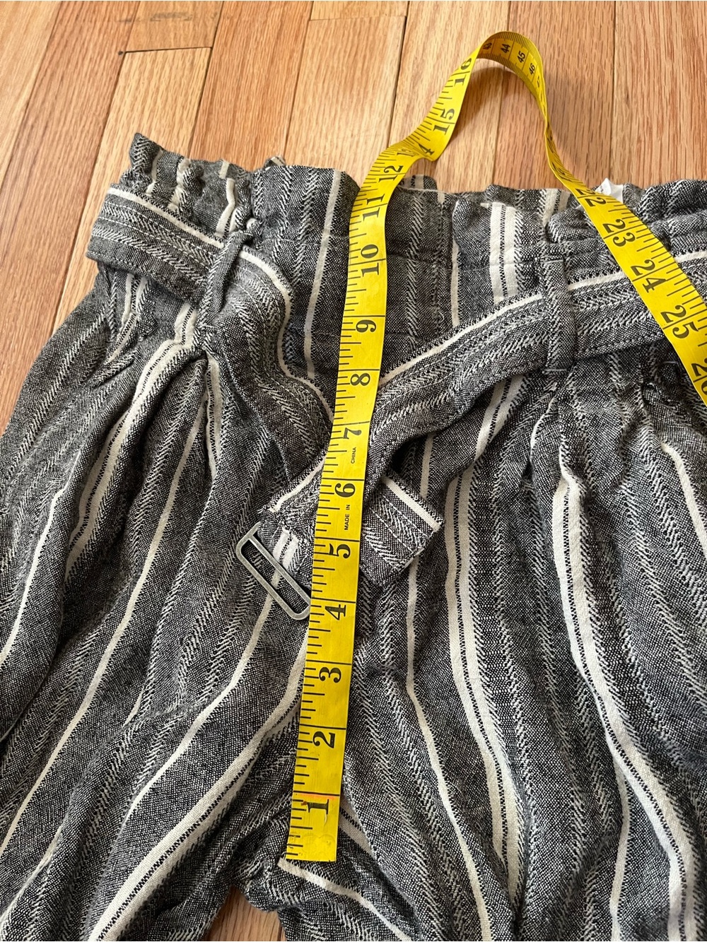Banana Republic Black and White Striped Linen Wide Leg Pants 0 Euro Summer Beach - Picture 6 of 9